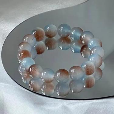 Imagem de Pulseira feminina feita à mão de 10 mm - Joias de cristal de energia positiva e cura para alívio da ansiedade, equilíbrio de chakras, meditação. Presente significativo para ela, mãe, esposa, amiga