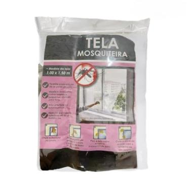 Imagem de KIT Tela Mosquiteiro Janela 130x150cm Removível com Fecho Contato e Fita Dupla Face Contra Insetos(130x150cm 1pc)