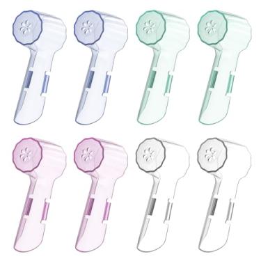 Imagem de Aoremon Capa Para Escova De Dentes Compatível Com Oral-B Io 10 Series, Adequada Escovas Pro 1000, 1500, 5000 E 7500, Uso Doméstico, Viagens, Acampamento, Banheiro, Escola Negócios, Pacote 8 Unidades