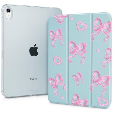 Imagem de May Chen Compatível com iPad Air 11 (M3 2025/M2 2024) 7º 6º, iPad Air 4 e 5 de 10,9 polegadas, 5º 4º (2022/2020), capa com suporte fino com revestimento traseiro rígido translúcido despertar/hibernar