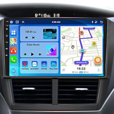 Imagem de 4 + 64 G estéreo para carro Subaru Forester Impreza 2008-2012 tela sensível ao toque 9 polegadas sem fio Carplay Android Auto Android 13, receptor de rádio de carro duplo Din FM, WiFi, GPS, SWC