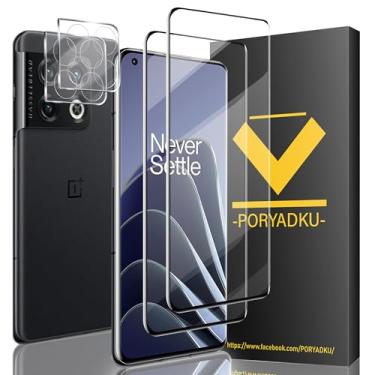Imagem de WILLONE [Pacote com 2 + 2 protetores de tela para OnePlus 10 Pro, protetor de lente de câmera, sem bolhas, compatível com impressões digitais, antiarranhões, compatível com capas