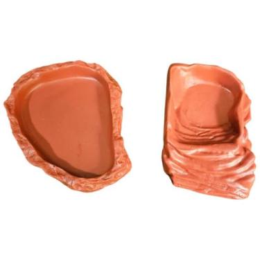 Imagem de Plataforma Do Terraço Dos Répteis, Comedouro Bebedouro Pequeno para Repteis(Ceramica)