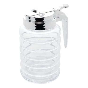 Imagem de Meleira Porta Mel de Vidro com Dosador Tampa Cromada 280ml Transparente | Meleira Elegante para Cozinha e Mesa | para Amantes de Culinária 280ML