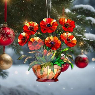 Imagem de Acrílico colorido, apanhador de sol, decoração de janela suspensa de coruja, arte de parede de arco-íris, para sala de estar, quarto, varanda, interior e exterior, jardim, enfeites de Natal 19 x 19 cm