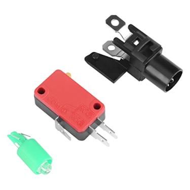 Imagem de LED Enorme Botão de Convexidade Console Substituição Interativa Máquina de Venda Automática Acessório de Jogo (100#-verde+interruptor de três pernas+luz LED)