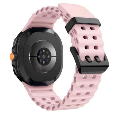 Imagem de Pulseira De Silicone Esportiva Marca 123smart Para Galaxy Watch 8 40mm 44mm Classic 46mm Sm-l320 L325 Sm-l330 L335 Lte Sm-l500 L505 Lte (Rosa Bebe)
