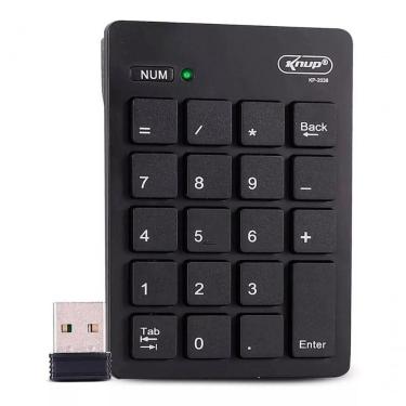 Imagem de Mini Teclado Numérico Sem Fio Usb Kp-2038 Alcance 10 Metros