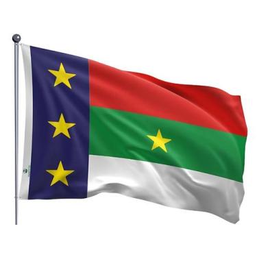 Imagem de Bandeira do Município de Vitória da Conquista Dupla Face Estampada Tam