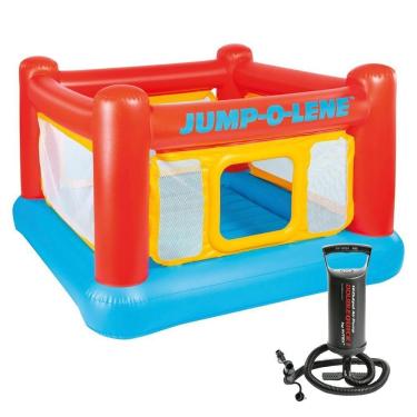 Imagem de Pula Pula Playhouse Cama Elástica Inflável Luxo Bomba Intex