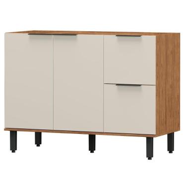 Imagem de Balcao Para Pia Sem Tampo Mdf 120 Cm Tosc Bt003 Freijo Off White Mxm Freijo Off White