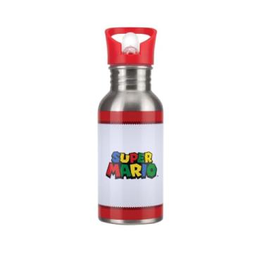 Imagem de Paladone Garrafa de água Super Mario Metal Straw, tamanho único, multicolorida