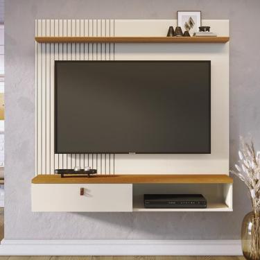 Imagem de Painel Bancada Suspensa 1 Porta Tvs Até 55 Polegadas íris - Cinamomo Off White