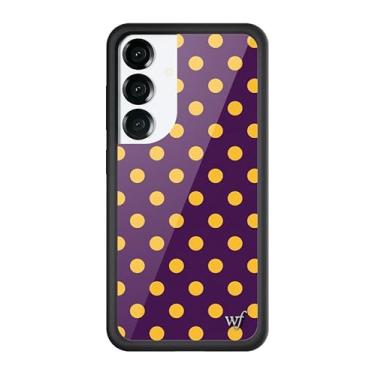 Imagem de Wildflower Capas - Compatível com Samsung Galaxy S25 | Amortecedor preto protetor, certificado de teste de queda de 1,2 m, pequenas empresas de propriedade feminina | Pontos pontilhados clássicos da