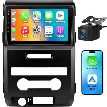 Imagem de Rádio automotivo 2G + 64G para Ford F150 2009 2010 2011 2012, tela sensível ao toque de 9 polegadas, unidade de cabeça estéreo Android 13 com câmera de backup CarPlay/Android Auto FM/AM SWC GPS WiFi