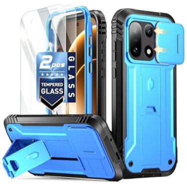 Imagem de Poetic Capa Revolution para OnePlus 15 5G, [capa de câmera deslizante], [teste de queda de grau Mil-5], capa robusta de camada dupla à prova de choque com suporte, azul claro