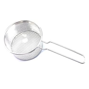 Imagem de Cesta de batatas fritas de aço inoxidável 304 cesta de fritura quente filtro de alimentos coador de óleo peneira de vazamento de malha bolinhos de macarrão (1 peça) cesta de alimentos fritos