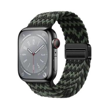 Imagem de Pulseira De Nylon Trançada Compatível Com Apple Watch Series S10 46mm 
