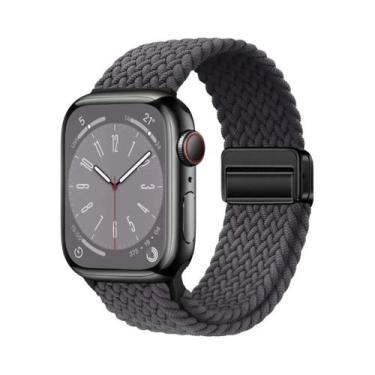 Imagem de Pulseira De Nylon Trançada Compatível Com Apple Watch Series S10 46mm 