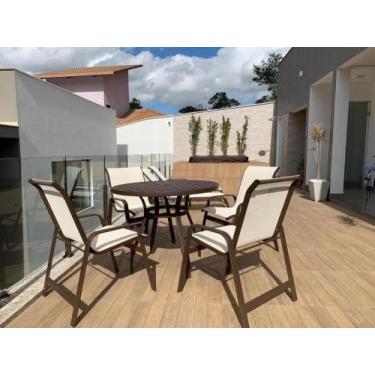 Imagem de Jogo Conjunto De Mesa Ripada Lotus Piscina Jardim Varanda - Sarah Móve