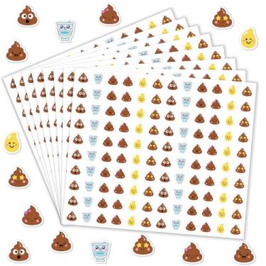 Imagem de FYSUIMU 2400 peças de mini adesivos para treinamento de penico, recompensa, cocô, xixi, banheiro, adesivos autoadesivos para professores, crianças, crianças, casa, sala de aula, ferramenta de