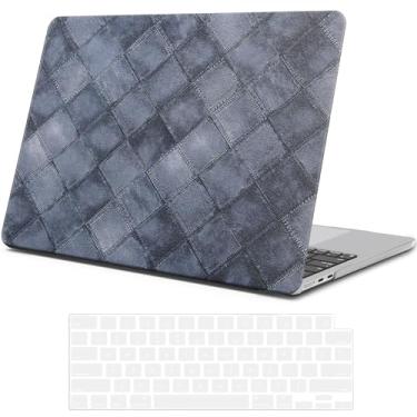 Imagem de iPAPA Capa compatível com MacBook Air de 13 polegadas 2025 2024 2023 2022 versão M4 M3 M2 A3240 A3113 A2681, capa rígida de couro elegante + capa de teclado para MacBook Air de 13,6 polegadas, xadrez