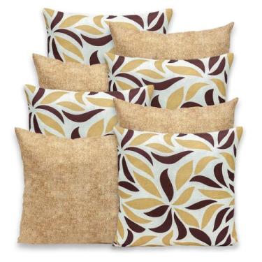 Imagem de Kit 8 Capas de Almofada com Zíper Gorgurinho 40x40cm Lisa e Estampada 