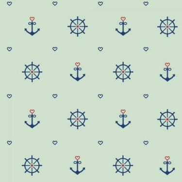 Imagem de Papel De Parede Infantil Marinheiro Verde