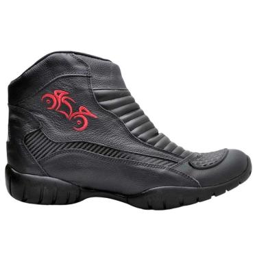 Imagem de Bota Motociclista Masculina E Unisex Motoboy Coturno Couro Legítimo Semi Impermeavel TH5-Masculino