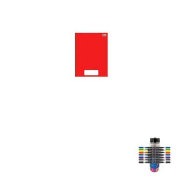 Imagem de Kit Caderno Brochura Capa Dura PEPPER Vermelho 80 Folhas + Caneta Esferográfica Pote com 24 + Marcador Artístico Brush Dual Tip 10 Cores