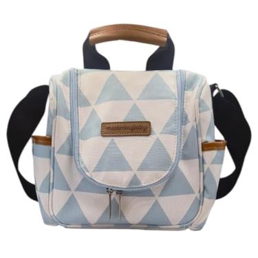 Imagem de Frasqueira Térmica Maternidade Baby – Linha Emy, Diversas Estampas (Triângulo Azul)