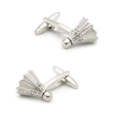 Imagem de Design de peteca de badminton Cuff Links para homens em cobre