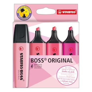 Imagem de Marca Texto - STABILO BOSS ORIGINAL - Estojo com 4 unidades - Cores Pink