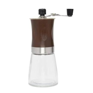 Imagem de Moedor De Café Manual Com Manivela – Vidro E Aço Inox Para Moagem Ajustável De Grãos