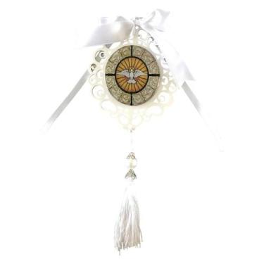 Imagem de Adorno de Porta Oval Divino Espirito Santo com Fita - 25 cm - SJO Arti