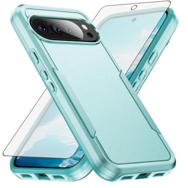 Imagem de Asuwish Capa de celular para Google Pixel 10/10 Pro 5G com película protetora de tela de vidro temperado e fina híbrida protetora de corpo inteiro dupla camada traseira acessórios para celular Pixel10