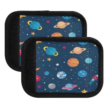 Imagem de Qilmy Pacote com 4 identificadores de bagagem com etiqueta confortável para carrinho de bebê, mala de viagem, acessórios de viagem 1197