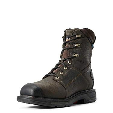 Imagem de Bota de trabalho masculina ARIAT Workhog com zíper lateral à prova d'água e bico de carbono, Marrom, 10 Wide