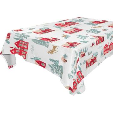 Imagem de Burbuja Toalha de mesa para casa de inverno, toalha de mesa quadrada, anti-rugas, grossa para decoração de jantar, cozinha, festa, 152 x 152 cm