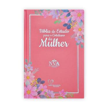 Imagem de Biblia de estudo para o cotidiano da mulher nva capa dura - rosa inten