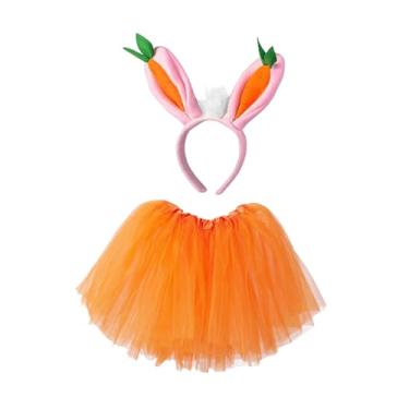 Imagem de Baoblaze Tiara com orelhas de para fantasia de cosplay, saia fofa, adereços modernos para fotos, ideal para Halloween, baile de máscaras, apresentações