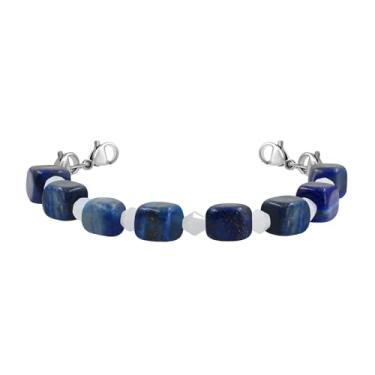 Imagem de Zircobic Pulseira de contas semiacabada ajustável – Berloque central intercambiável, várias opções de contas, joia unissex confortável para uso diário, esportivo e ao ar livre, Adjustable, Vidro Pedra