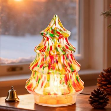 Imagem de Candeldo Aquecedor de cera de Natal derretimento: cera de árvore de Natal para vela perfumada queimador de cera elétrico bonito com temporizador decoração de casa presente para mulheres