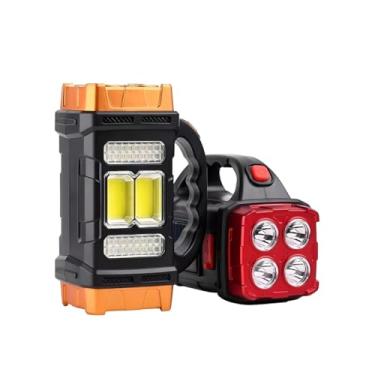 Imagem de Lanterna Led Recarregável Holofote USB Energia Solar, Cor: ALEATÓRIA