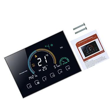 Imagem de Phefop Termostato Programável Inteligente, 95 a 240 V APP Controle Touchscreen Display LCD Estação Meteorológica do Termostato para Shoppings de Escritórios Domésticos (WIFI)