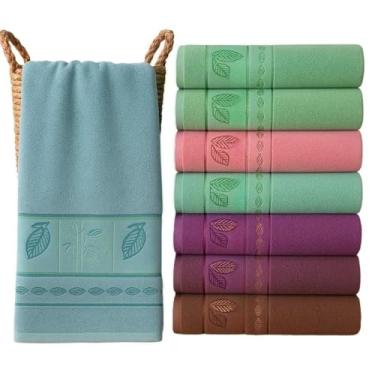 Imagem de Toalhas Jogo de Toalha de Banho 5 PeçAs 50% AlgodãO + 50% PoliéSter Secagem RáPida Adequado para Piscinas Casas de Banho GináSios e Ambientes Semelhantes