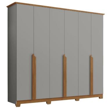 Imagem de Guarda Roupa Casal 6 Portas 235 cm Andreas Nature Off White HENN
