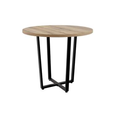 Imagem de Mesa de Reunião Redonda 110cm para Escritório Compacta - RESIMAQ