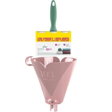 Imagem de Kit com 1 Suporte de Filtro de Café Rosa 103 + 1 Rolo Adesivo 50 Folhas com 2 Refis