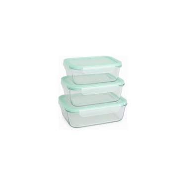 Imagem de Pote de Vidro Borossilicato com Tampa Hermética, 1040ml, Transparente e Preto, para Alimentos, Marmita, Resistente a Temperatura, 19x14x6.5cm